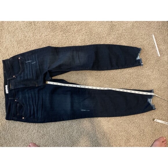 LOFT, Women’s, Curvy Skinny, Dark Denim, Chewed Hem, Size: 29/8 - Picture 4 of 5